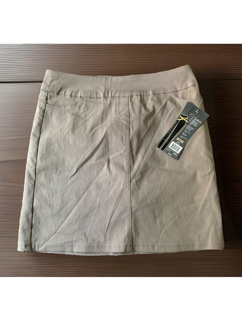 Slim-Sation Women Golf Skirt Size 2 Color Tan Khaki